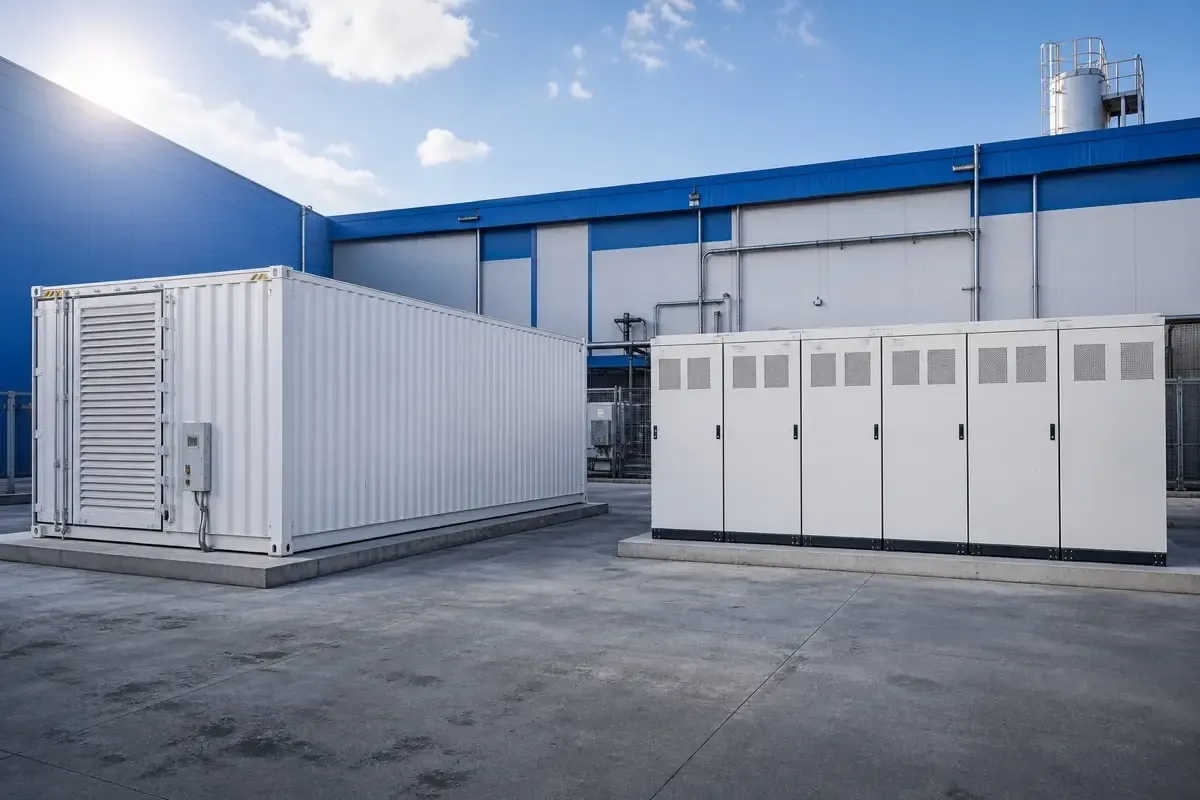 Hệ thống lưu trữ năng lượng 5MWh dạng container so với hệ thống lưu trữ năng lượng dạng tủ: Khi nào nên chọn loại nào?
